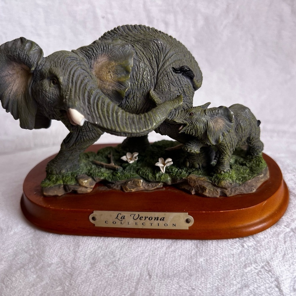 La Verona Collection Elephant With Baby Figurines Elephant babyelephant statue - Picture 16 of 16